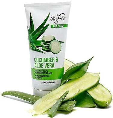 RESHMA Face Wash - Cucumber & Aloe Vera (5.07oz), Sareya Beauty Supply Store in Calgary Alberta Canada